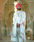 Majestic White Angrakha Sherwani