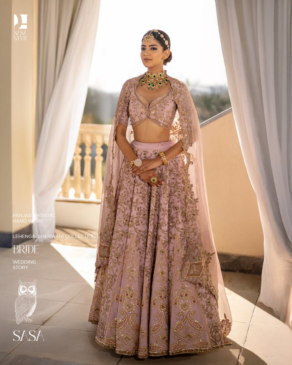 Blush Pink Hand Embroidered Lehenga