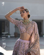 Blush Pink Hand Embroidered Lehenga