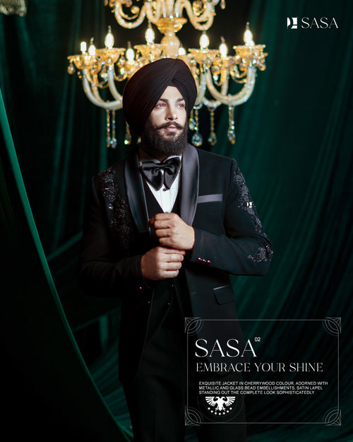 All-Black 3pc Tuxedo Vest Pant