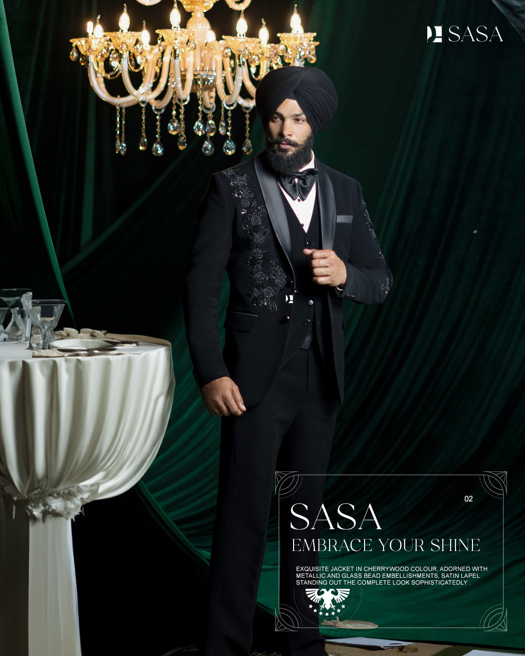 All-Black 3pc Tuxedo Vest Pant
