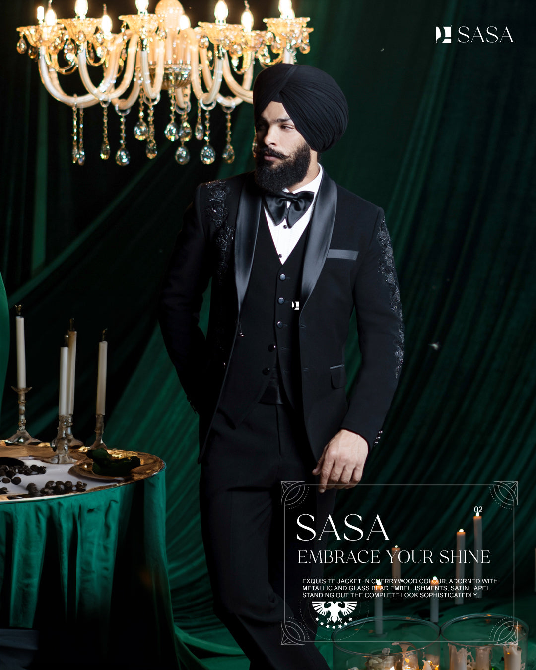 All-Black 3pc Tuxedo Vest Pant