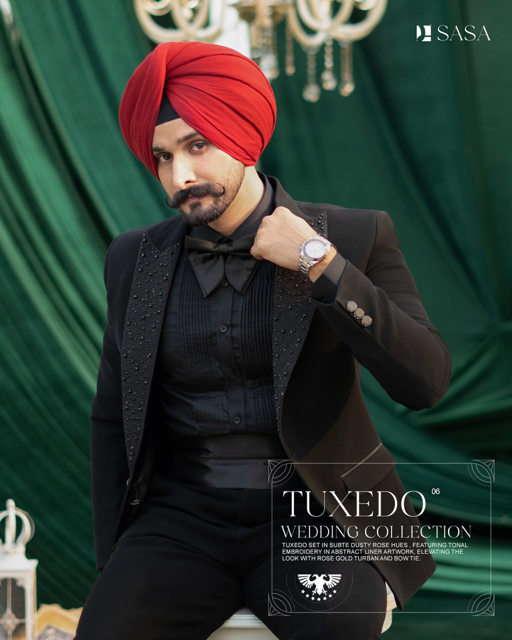All Black 2pc Tuxedo Pant