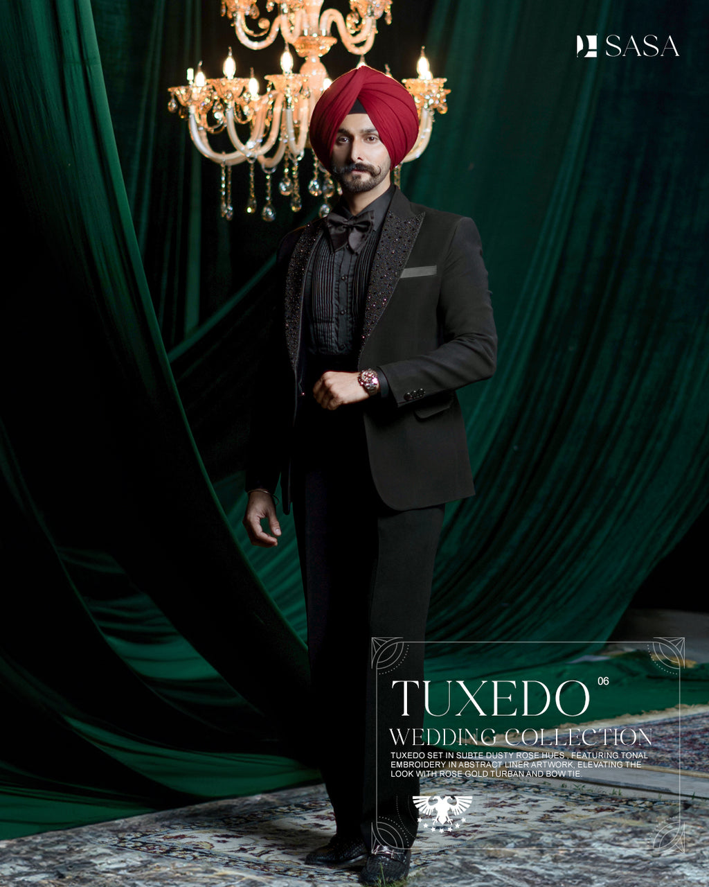 All Black 2pc Tuxedo Pant