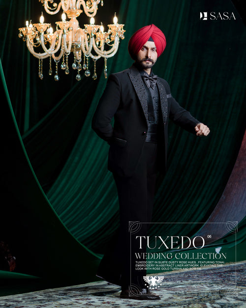 All Black 2pc Tuxedo Pant