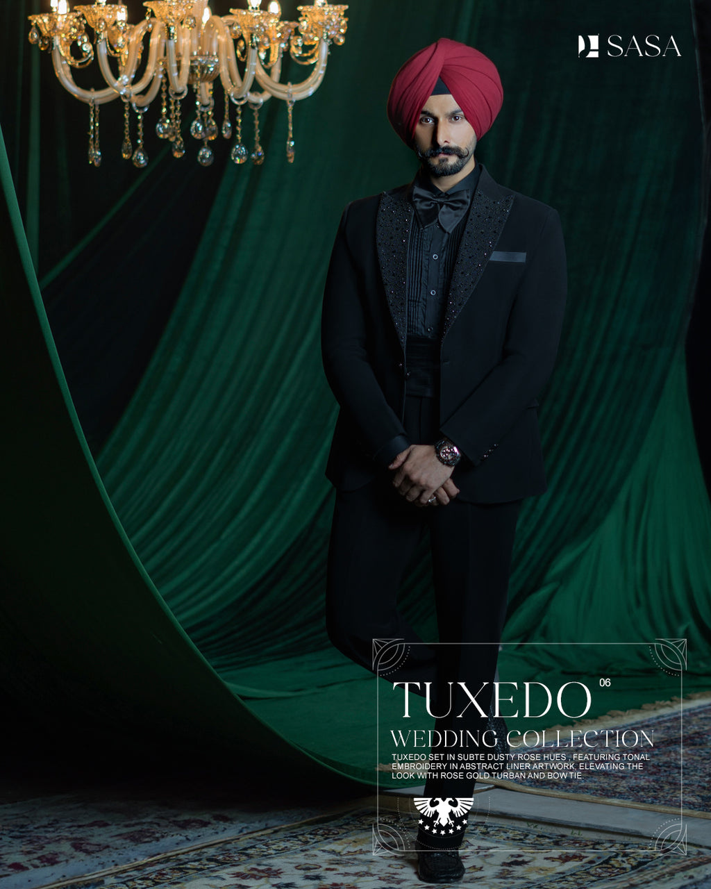 All Black 2pc Tuxedo Pant