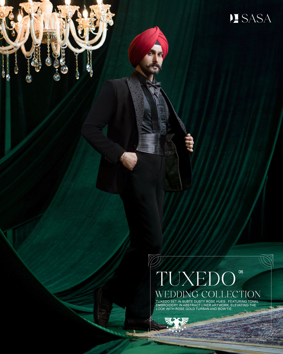 All Black 2pc Tuxedo Pant