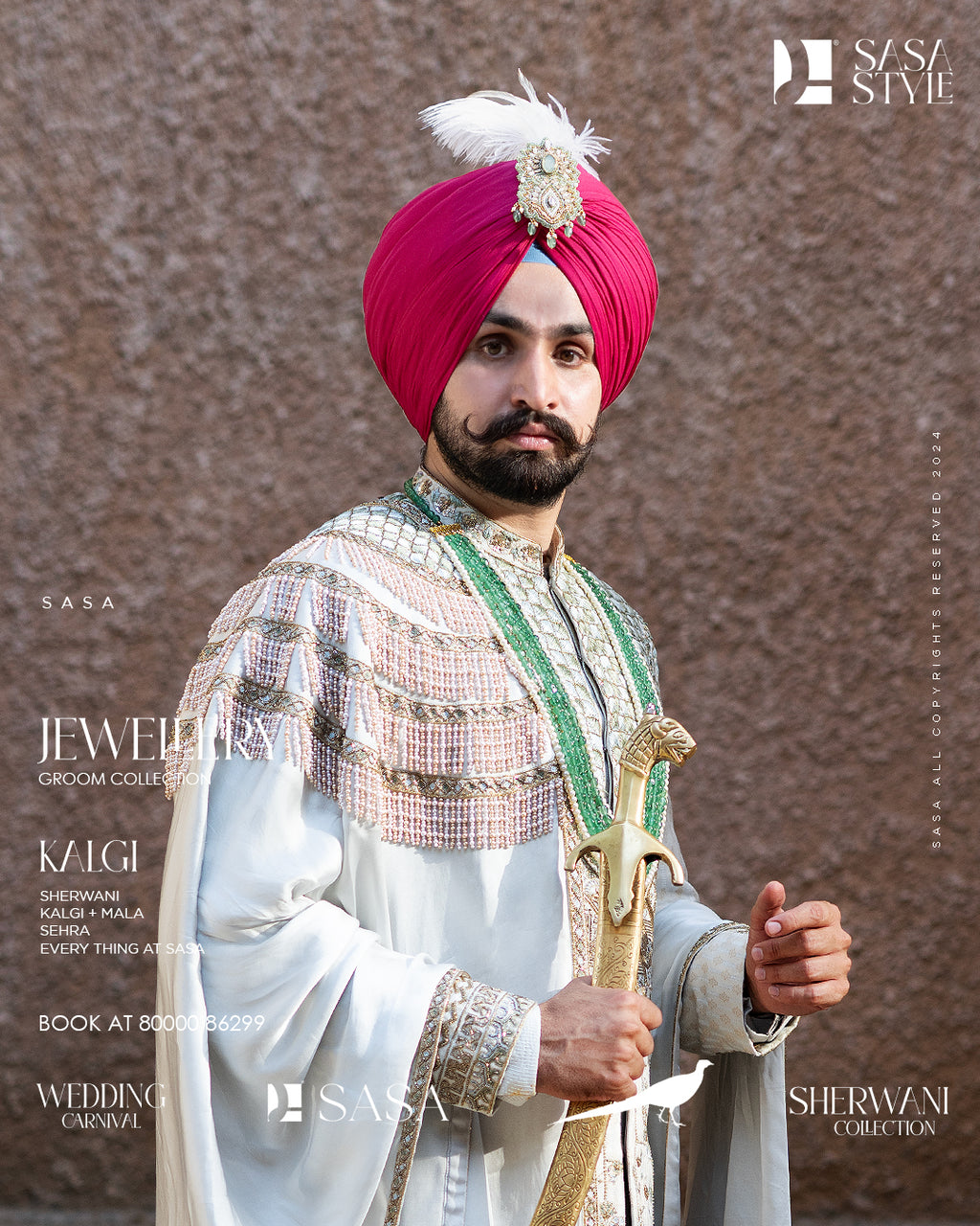 Beige-Green Kalgi