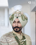 Bejewelled Emerald Layered Kalgi