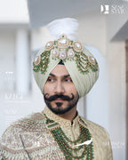 Bejewelled Emerald Layered Kalgi