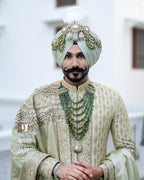 Bejewelled Emerald Layered Kalgi
