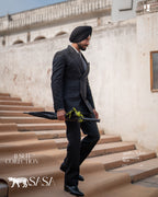 Black Striped Two-Piece Suit for Modern, Refined Formal Style