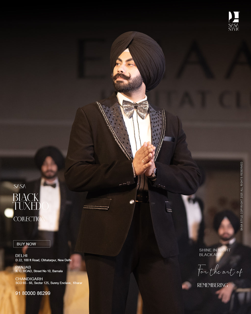 Classic Black Tuxedo Redefined with Modern Detailing and Elegance