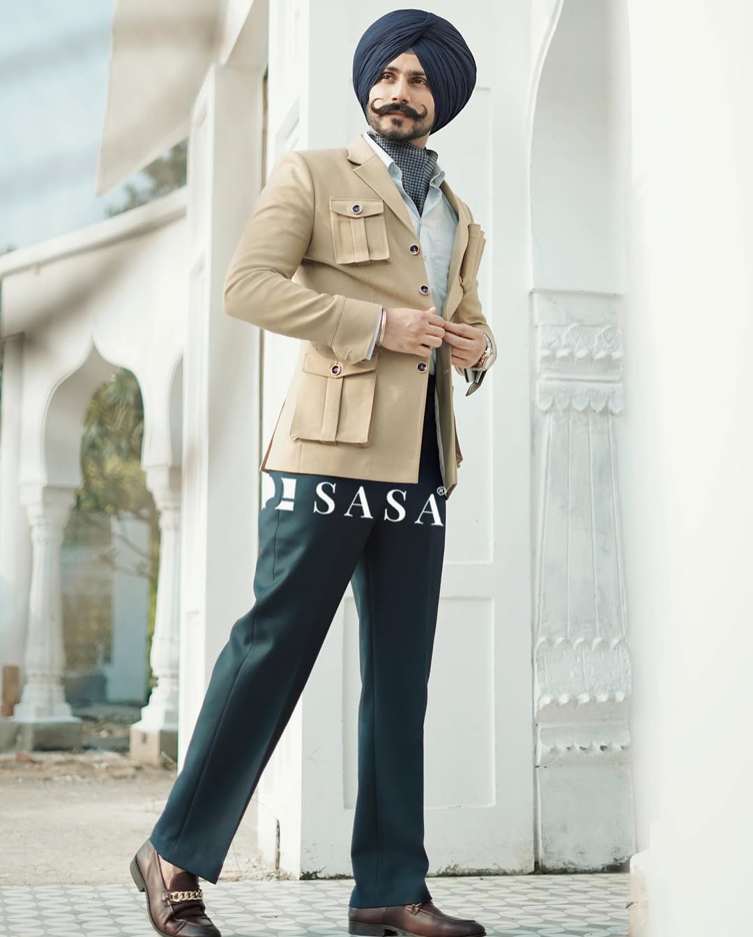 Sand Beige Designer Blazer Set