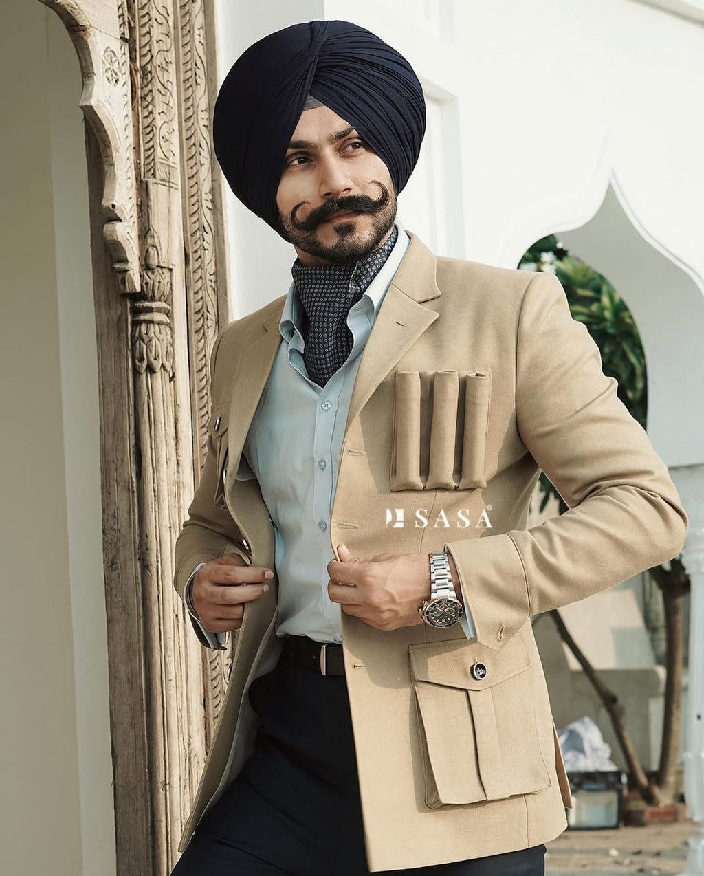 Sand Beige Designer Blazer Set