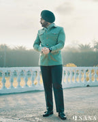 Mint Green Designer Blazer Set