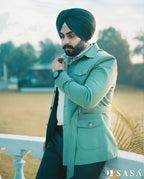Mint Green Designer Blazer Set