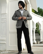 Charcoal Grey Designer Blazer Set