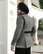 Charcoal Grey Designer Blazer Set