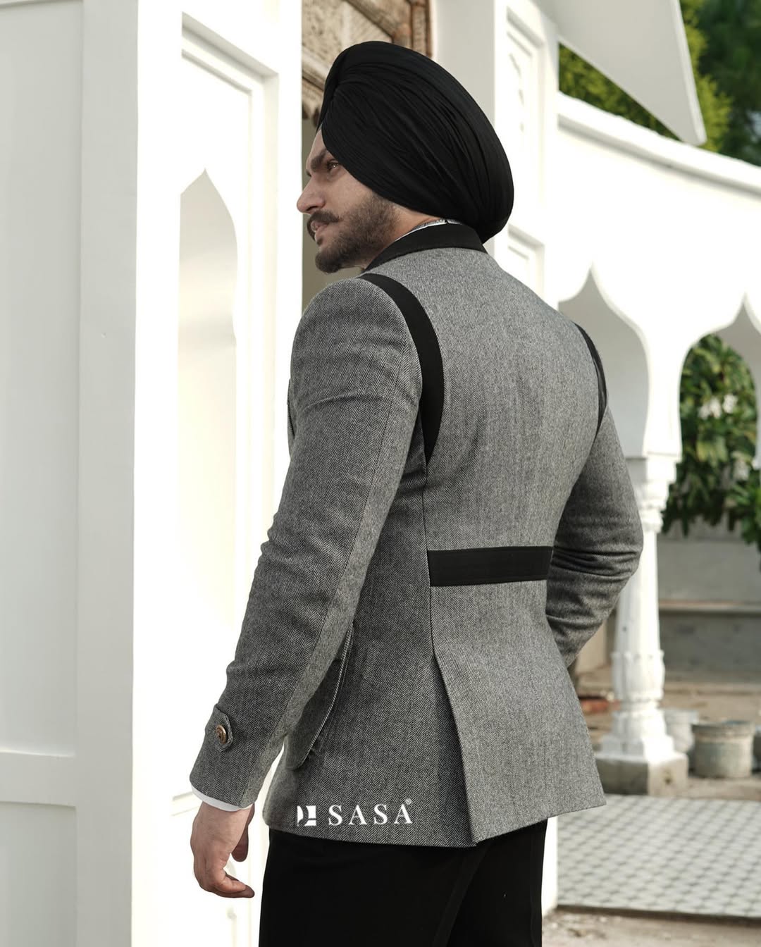 Charcoal Grey Designer Blazer Set