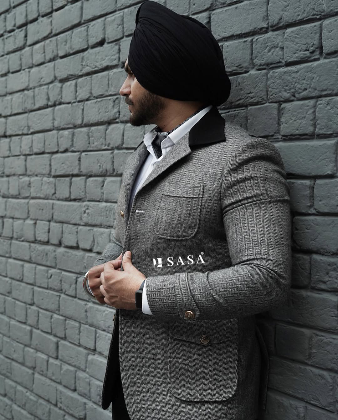 Charcoal Grey Designer Blazer Set