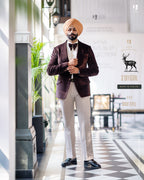 Velvet Brown 2 Piece Tuxedo Pant