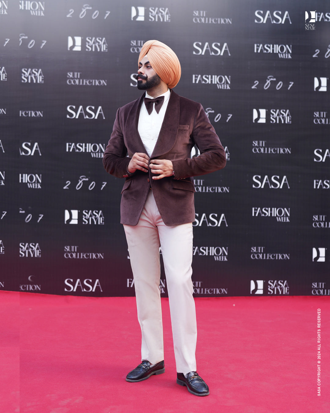 Velvet Brown 2 Piece Tuxedo Pant