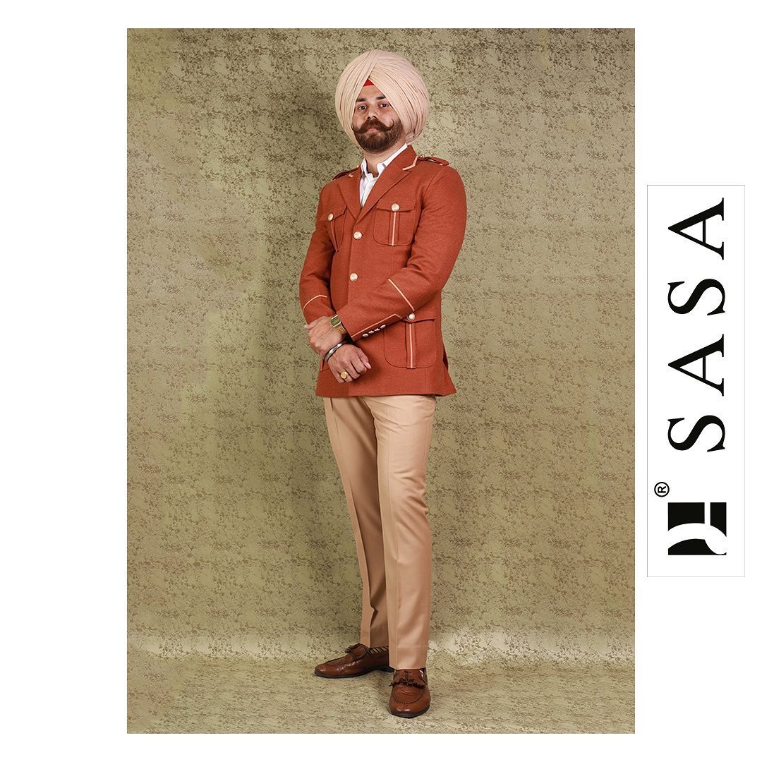 Classic Copper Orange Coat Pant