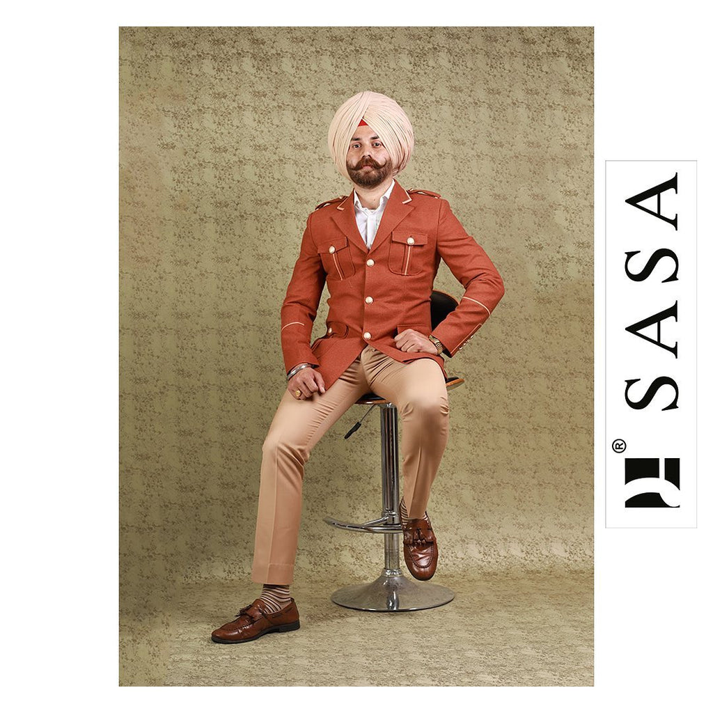 Classic Copper Orange Coat Pant