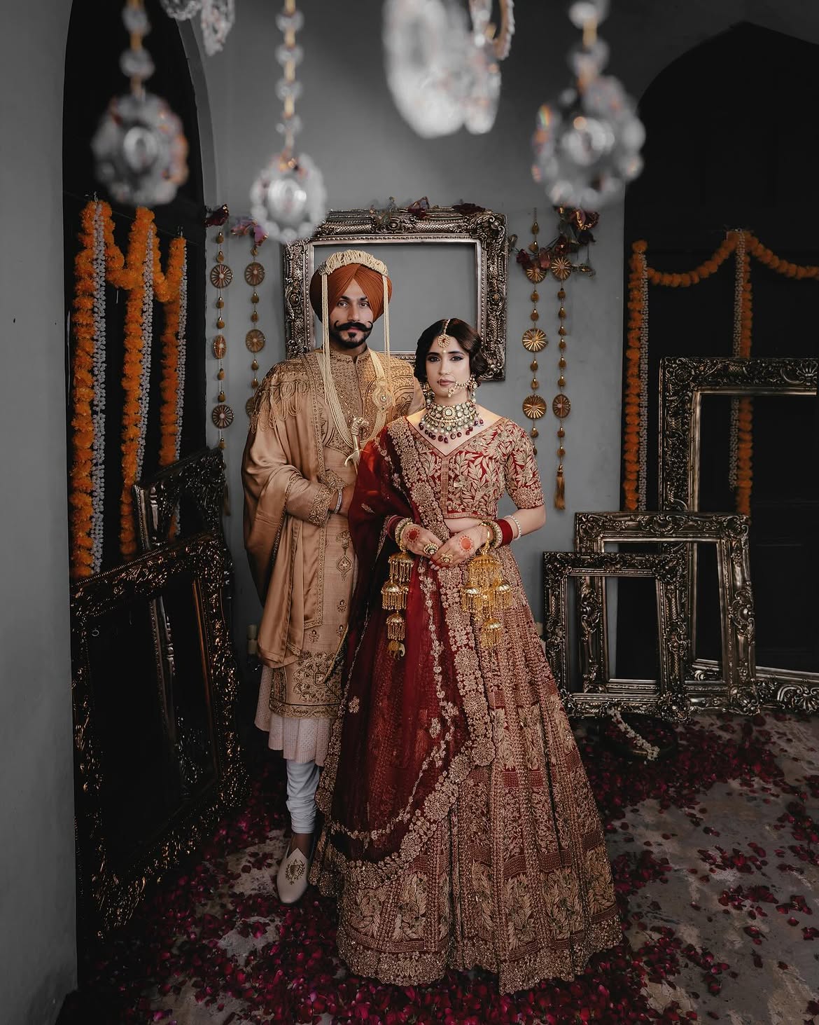 Antique Rose Embroidered Lehenga