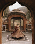 Antique Rose Embroidered Lehenga