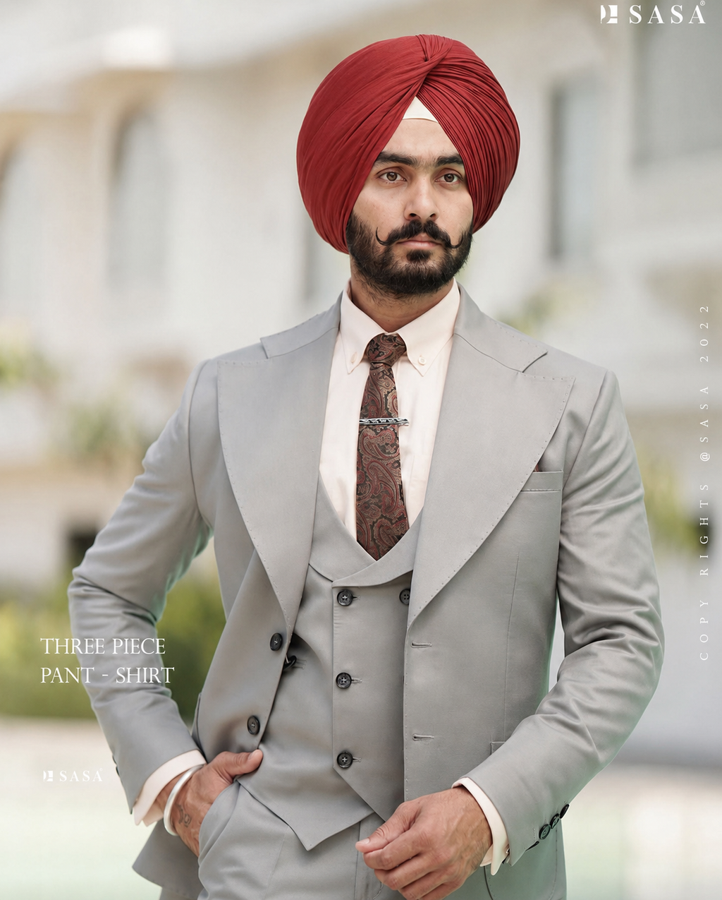 Platinum Grey Wedding Suit
