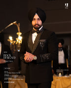 Classic Black Tuxedo with Modern Embroidery and Regal Detailing