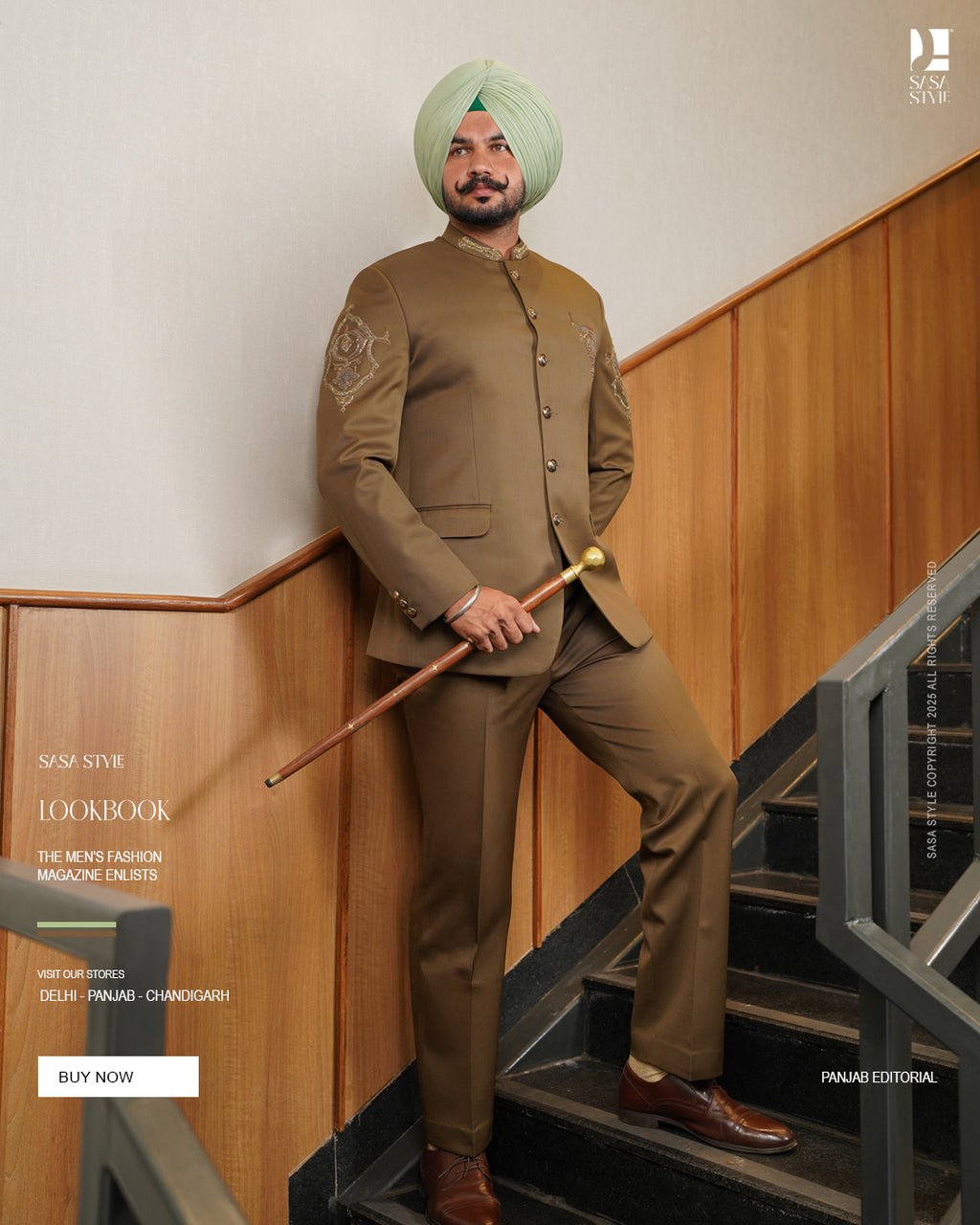 Classic Olive Band Gala Pant – Timeless Elegance for Gentlemen