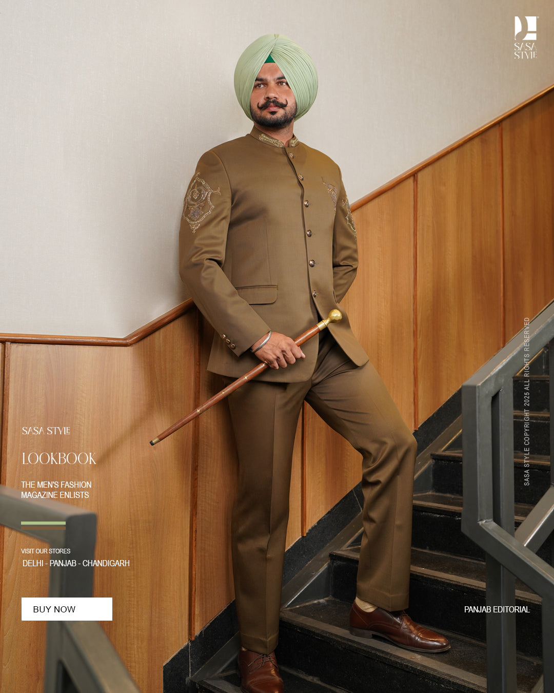 Classic Olive Band Gala Pant – Timeless Elegance for Gentlemen