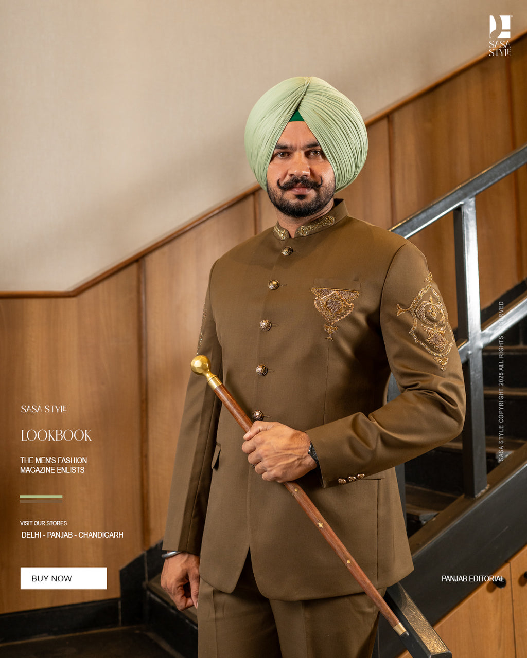 Classic Olive Band Gala Pant – Timeless Elegance for Gentlemen