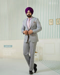 Silver Grey Pinstripe Suit