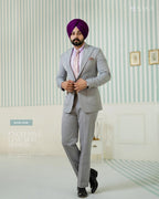 Silver Grey Pinstripe Suit