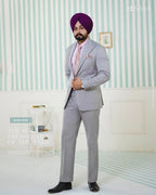 Silver Grey Pinstripe Suit