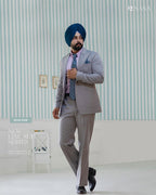 Silver Grey Pinstripe Suit