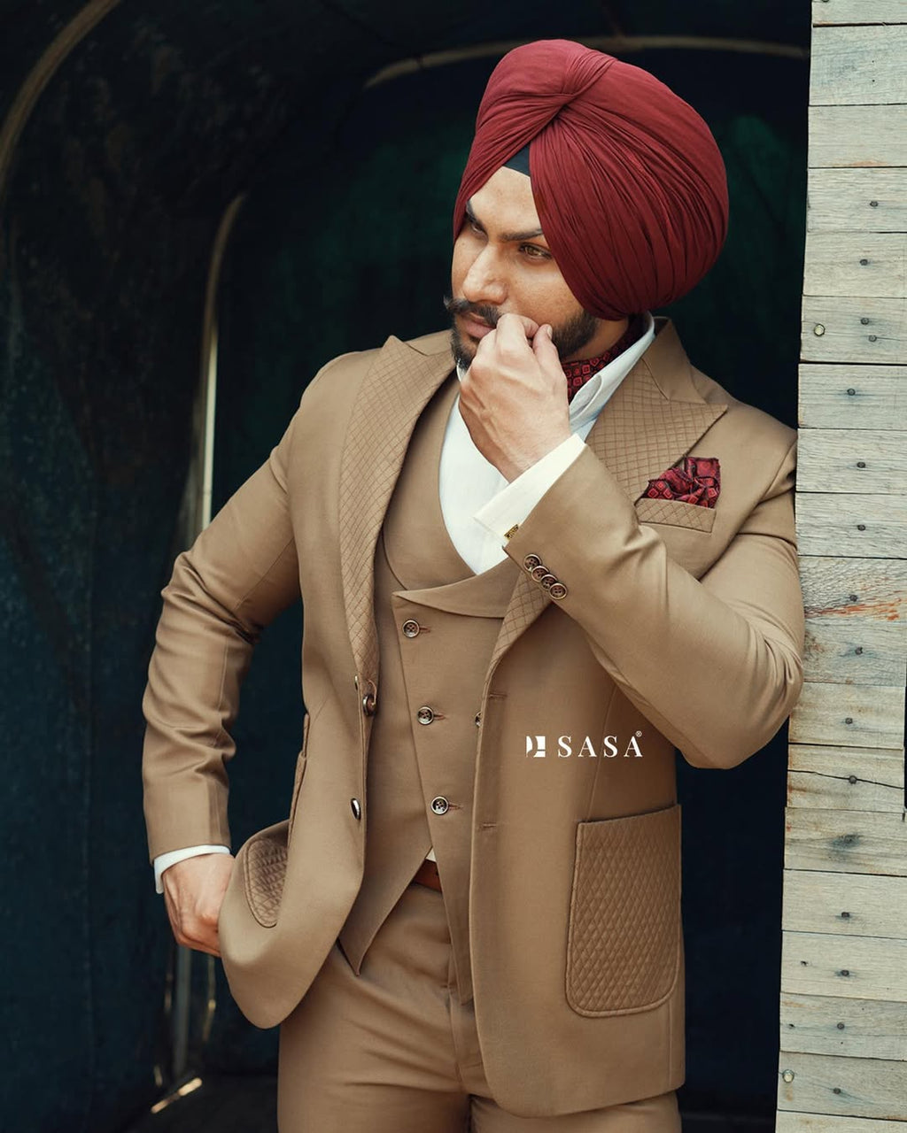 Camel Brown Wedding Suit