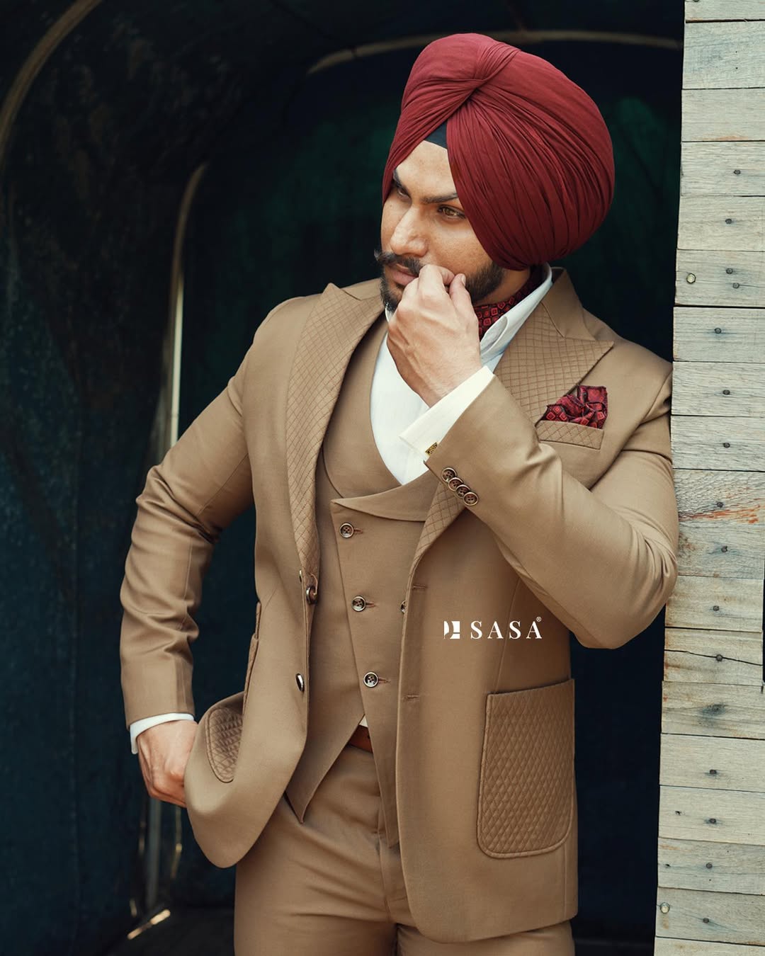 Camel Brown Wedding Suit