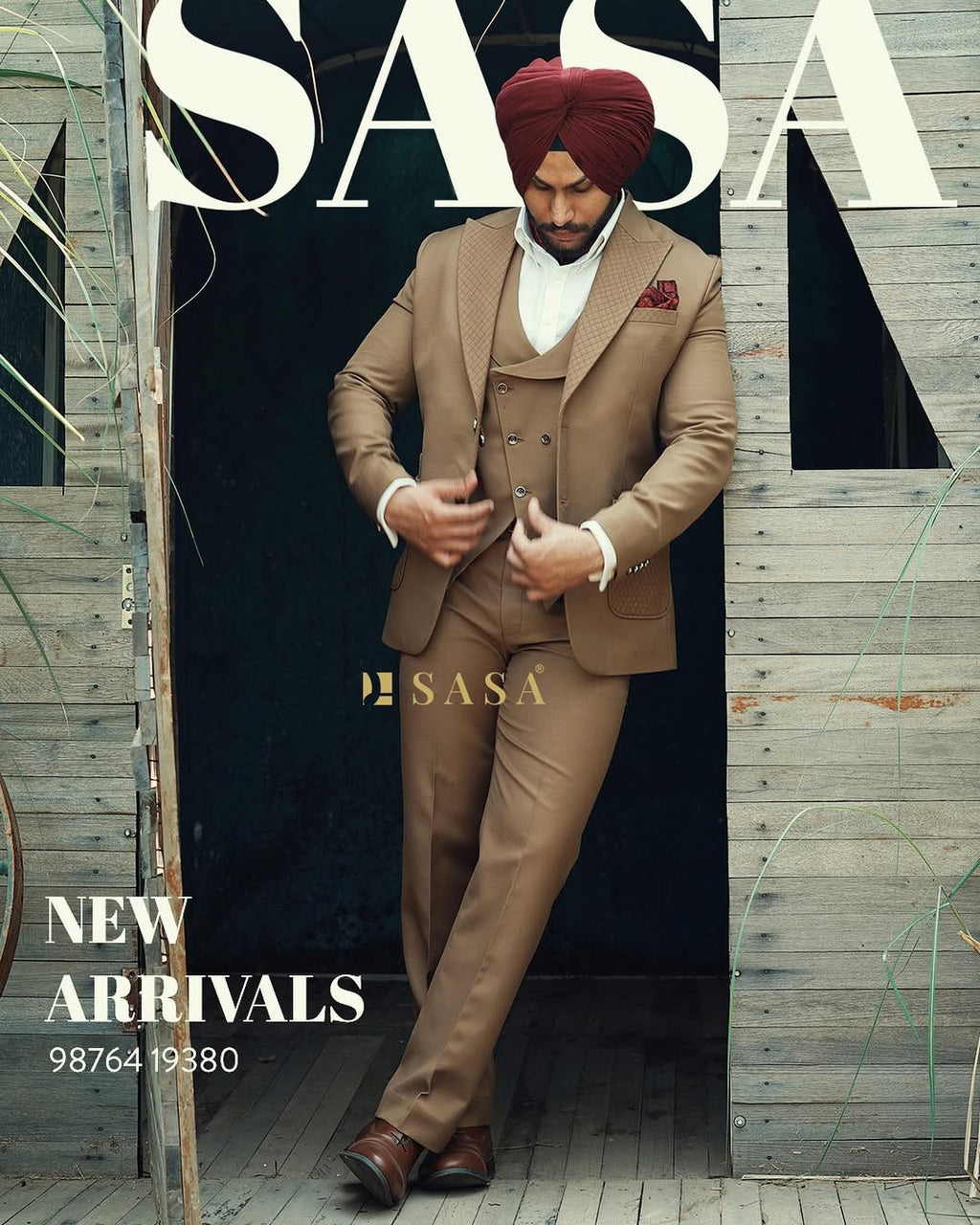 Camel Brown Wedding Suit