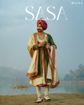 Exquisite Dark Green Sherwani Set with Handcrafted Golden & Red Details