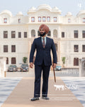 Dark Navy Blue Two-Piece Suit for Classic Modern Formal Style
