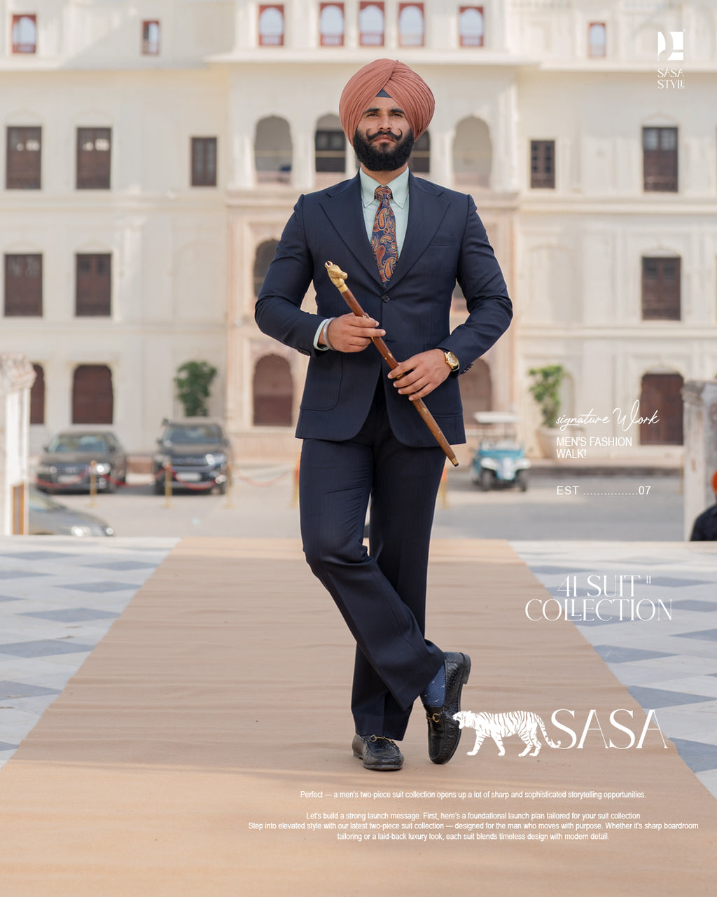 Dark Navy Blue Two-Piece Suit for Classic Modern Formal Style