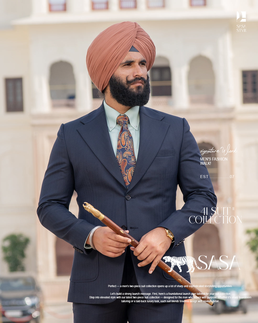 Dark Navy Blue Two-Piece Suit for Classic Modern Formal Style
