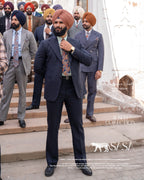 Dark Navy Blue Two-Piece Suit for Classic Modern Formal Style