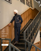 Deep Navy Band Gala Pant for Timeless Sophistication