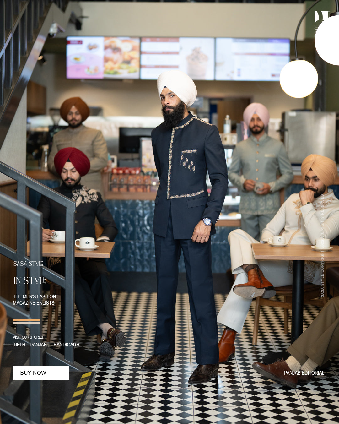 Deep Navy Band Gala Pant for Timeless Sophistication